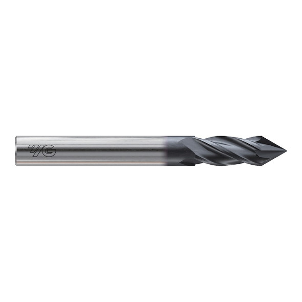 YG-1 G9I32024N YGBasix 4 Flute 30deg. Helix Drill Mill(60˚) Coated 3/8 x 3/8 x 1 x 2-1/2