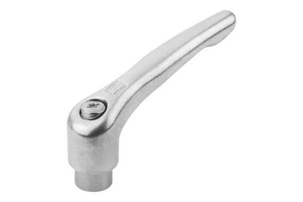 Kipp K0124.4A4 Adjustable Handle, Size 4, 3/8-16 UNC Internal Thread, Stainless Steel 1.4308, Electropolished, 95mm Handle