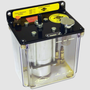 Airmatic Oil Lubricator, Positive Displacement Injector, 1.5 Liter Plastic Reservoir, 24VDC solenoid, with DIN connector