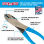 Channellock 447 | Curved Jaw Diagonal Cutting Plier Grey/Blue, 7.5-Inch Curved Diagonal