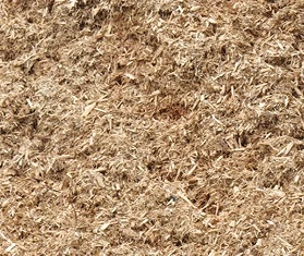 Natural brown mulch.