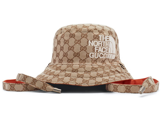GUCCIキャスケット Gucci X The North Face GG Canvas Bucket Hat Beige/Ebony