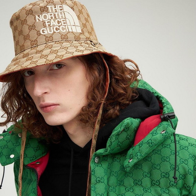 Gucci X The North Face GG Canvas Bucket Hat Beige/Ebony