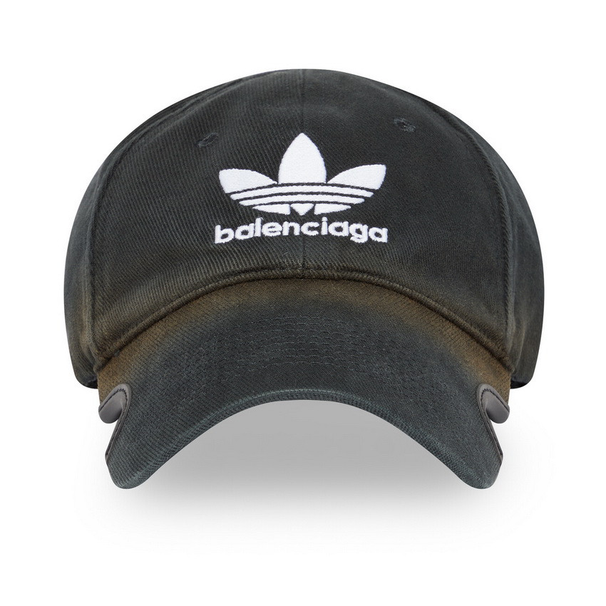 Balenciaga x Adidas Logo Embroidered Baseball Cap Black