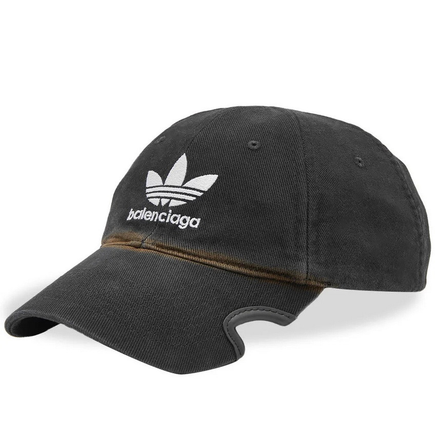 Balenciaga x Adidas Logo Embroidered Baseball Cap Black