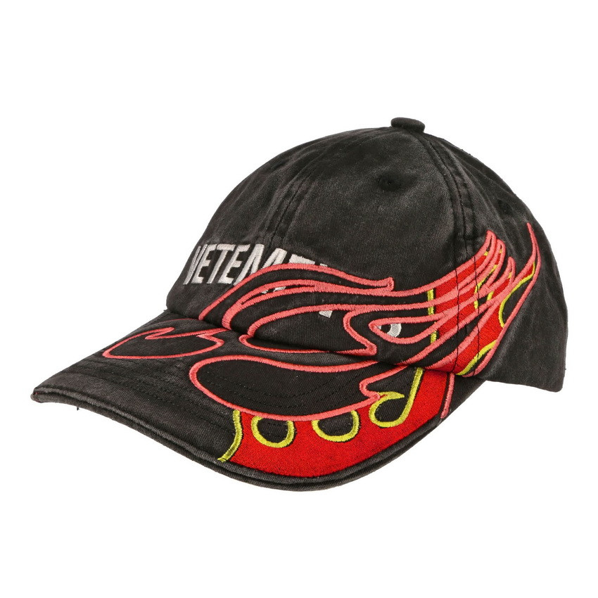 Vetements Reebok Flame Men's Black Baseball Cap