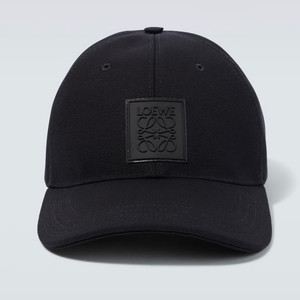 Loewe Patch Baseball Cap in Canvas Black