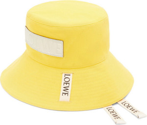 LOEWE Fisherman Hat Yellow in Canvas Bucket