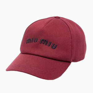 Miu Miu Drill Logo Embroidered Mens Baseball Cap Miu Miu Drill Logo Embroidered Mens Baseball Cap