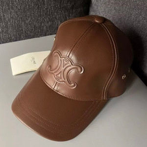 Celine Triomphe Baseball Cap in Lambskin Caramel Celine Triomphe Baseball Cap in Lambskin Caramel
