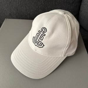 Celine Anchor White Baseball Cap in Washed Cotton