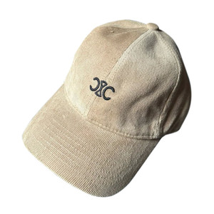 Celine Mini Triomphe Baseball Cap Corduroy Beige