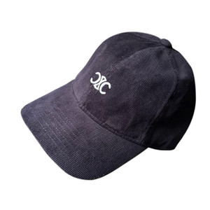 Celine Mini Triomphe Baseball Cap Corduroy Navy