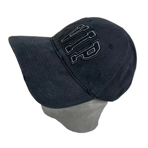 Balenciaga Vip Logo Cotton Baseball Cap Black