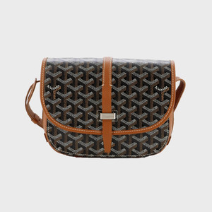 Goyard Belvedere PM Crossbody Shoulder Bag Black & Tan