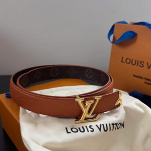 Louis Vuitton Pretty LV 20mm Reversible Belt Tan & Monogram