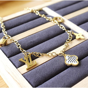 Louis Vuitton inspired Blooming Flowers Chain Charm Necklace