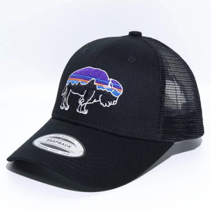 Patagonia Fitz Roy Bison Trucker Hat - Black Snapback