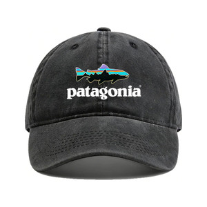 Patagonia Fitz Roy Trout Dad Hat - Washed Charcoal Black Cap