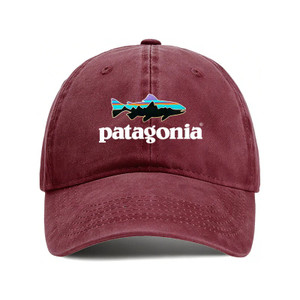 Patagonia Fitz Roy Trout Dad Hat - Washed Maroon Red Baseball Cap