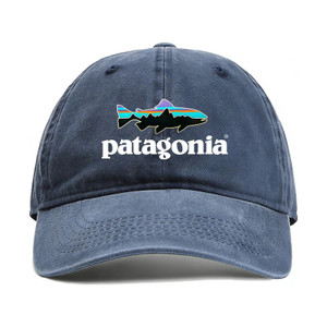 Patagonia Fitz Roy Trout Dad Hat - Washed Navy Blue Baseball Cap