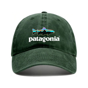Patagonia Fitz Roy Trout Dad Hat - Washed Forest Green Baseball Cap