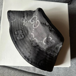 GUCCI GG Monogram Bucket Hat in Black Canvas