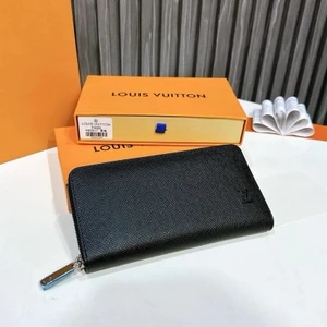 Louis Vuitton Black Taiga Leather Zippy Organizer Vertical Long Wallet