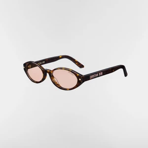 Dior Eyewear DiorPacific R1I Brown Tortoiseshell-Effect Oval Sunglasses