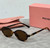 Miu Miu Oval Shape Cork Tortoiseshell Sunglasses MES002 Miu Miu Oval Shape Cork Tortoiseshell Sunglasses MES002