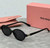 Miu Miu Oval Shape Black Sunglasses UVB Protection MES003 Miu Miu Oval Shape Black Sunglasses UVB Protection MES003