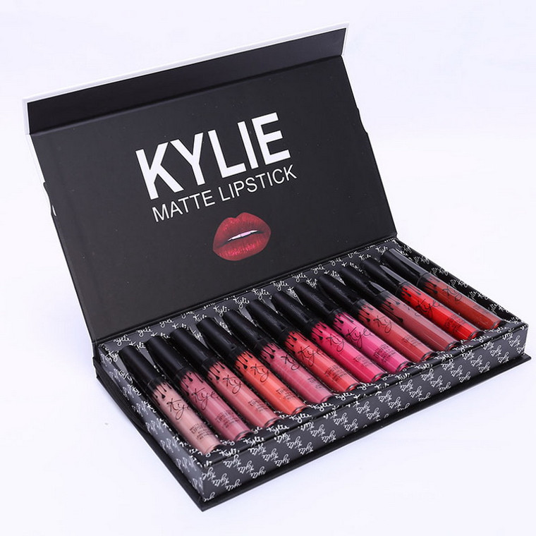 Kylie Matte Love Velvet Liquid lipstick Kit Lip Gloss Box Set 12 Color
