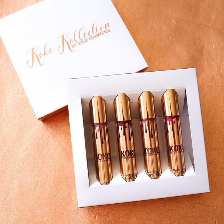 Kylie Cosmetics Koko Kollection Matte & Gloss Lips kit Set 4 Pcs