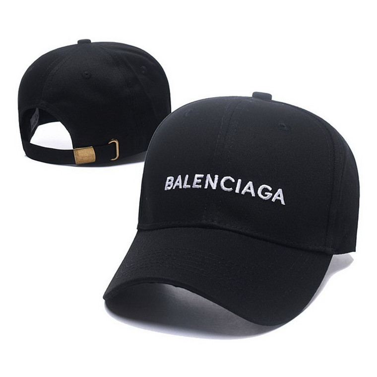 Men's Balenciaga Logo Embroidered Baseball Cap Hat Black