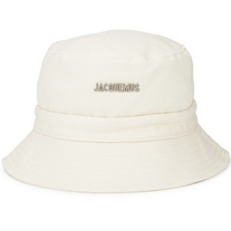 Jacquemus Le Bob Logo Bucket Hat White