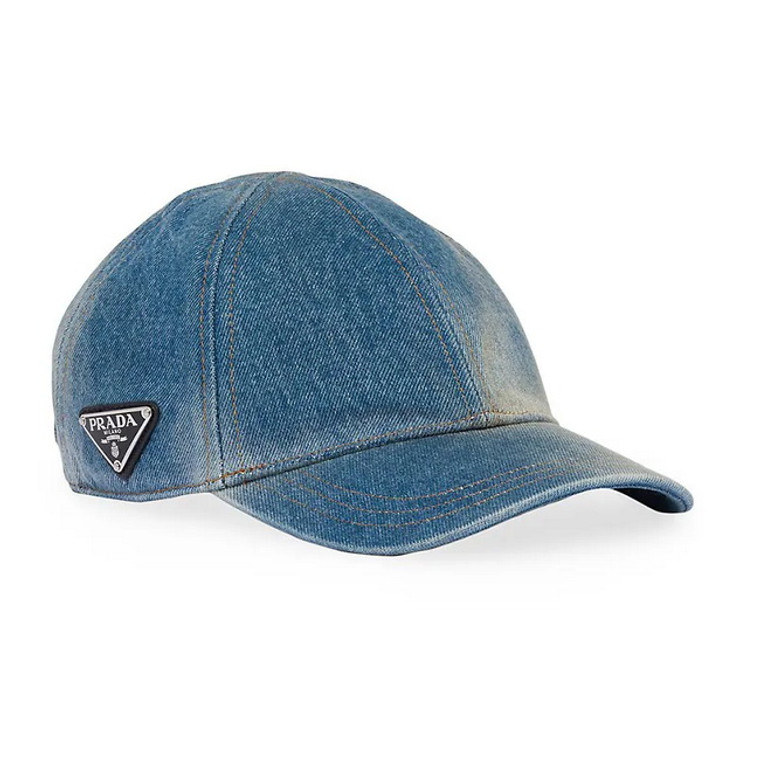 Prada Light Denim Baseball Cap Women's Hat