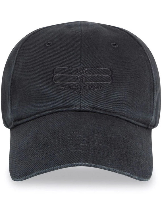 Balenciaga BB Paris Icon Baseball Cap in Black