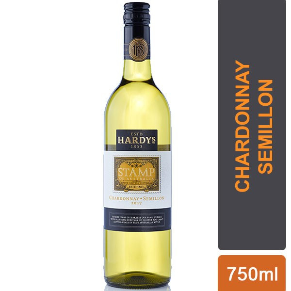 Hardys Stamp Chardonnay Semillon 750ml (White Wine) Wine, Whisky