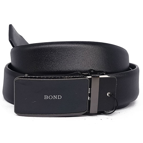Genuine Leather Auto Lock Design Belt For Men (Black) Express