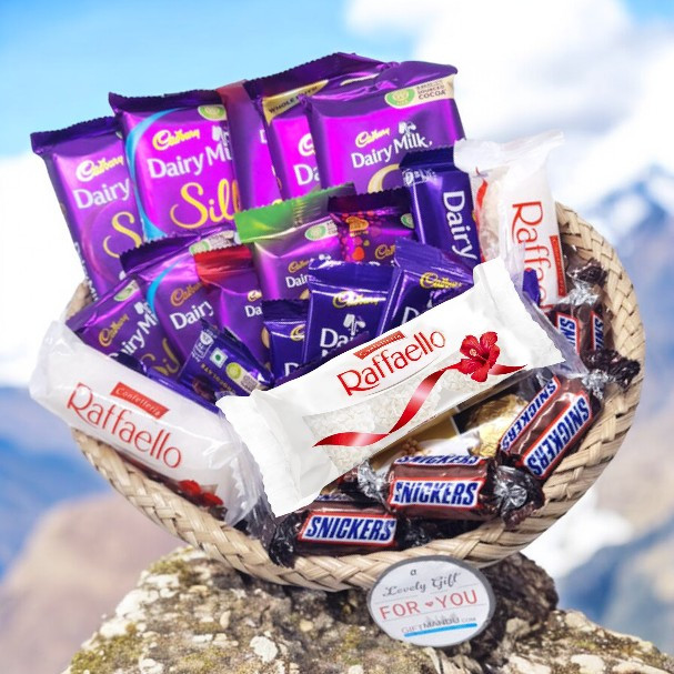 Cadbury Dairy Milk Duo Bars & Buttons Pouch Pink Roses Chocolate Bouqu – Handmade Gifts - View #8