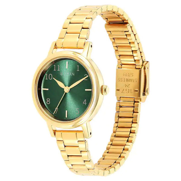 Titan Ladies Green Dial Metal Strap Watch-2678YM01 Watches Gift to