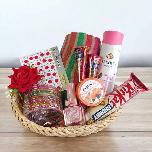 Teej Beauty Gift Basket for Women Gift Hampers Gift to Nepal