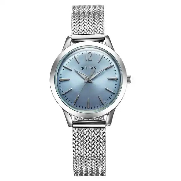 Titan Titan Timeless Urban Quartz Analog Blue Dial Watch For Women