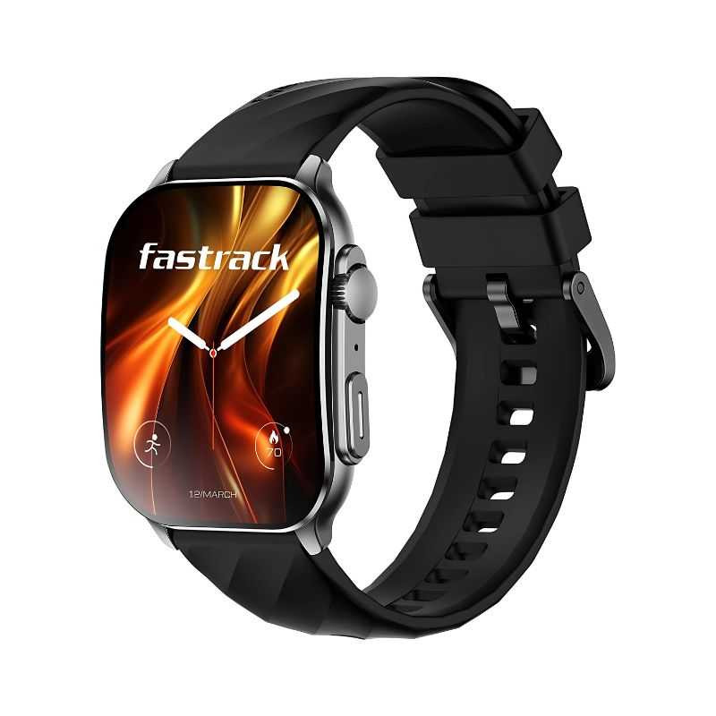 Buy Titan Fastrack Smartwatch to Nepal -Black Silicone Strap