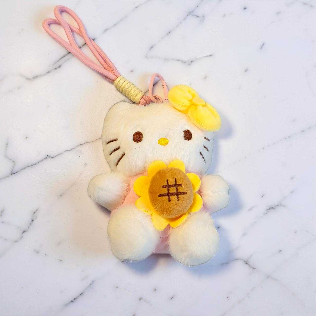 Hello Kitty Pink Hanging Strap with Yellow Bow 5.5