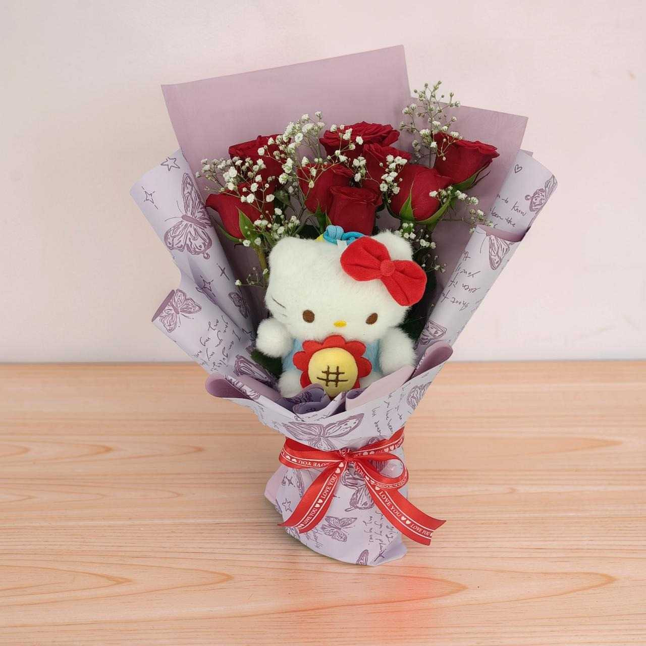 rose toy hello kitty Rose Hello Kitty – Roses & Moss main image 1