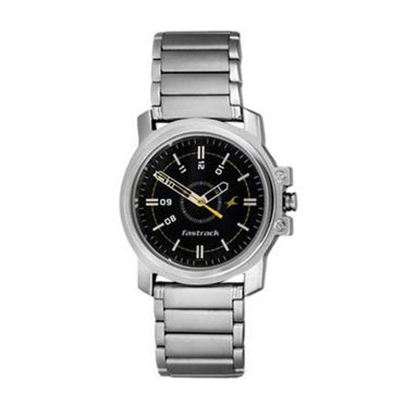 Fastrack Black Dial Analog Watch for Men- 3039NM02 For Him Gift to
