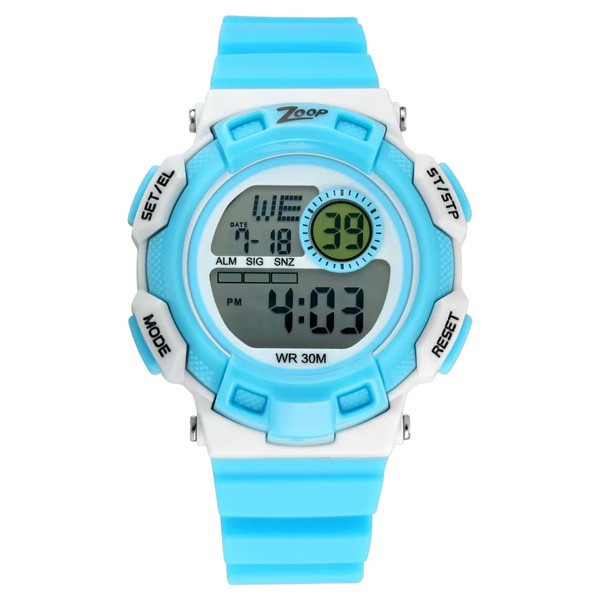 Titan Zoop Digital Blue Strap Kids Watch 16009PP04 Baby Kids