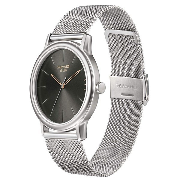 Sonata Watches Sonata 7128 Leather Sonata 7128sl02 Sleek Watches