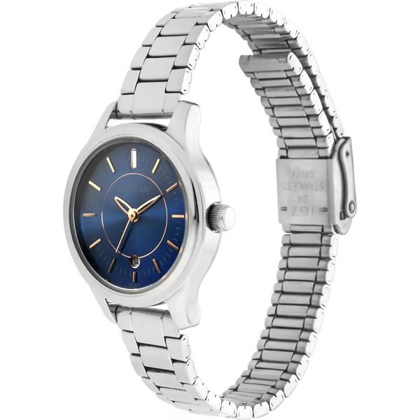 HOT Blue Dial Titan Watches Women Blue Dial Analog Titan Watch